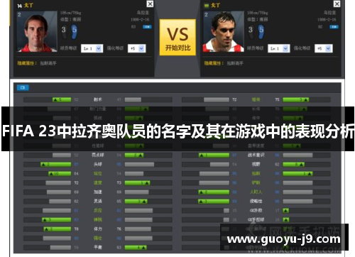 FIFA 23中拉齐奥队员的名字及其在游戏中的表现分析